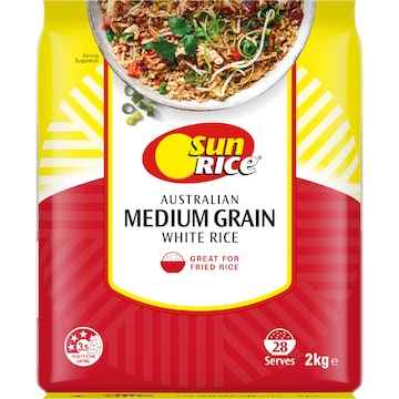 Sunrice Australian White Rice Medium Grain 2kg