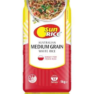 Sunrice Australian White Rice Medium Grain 1kg