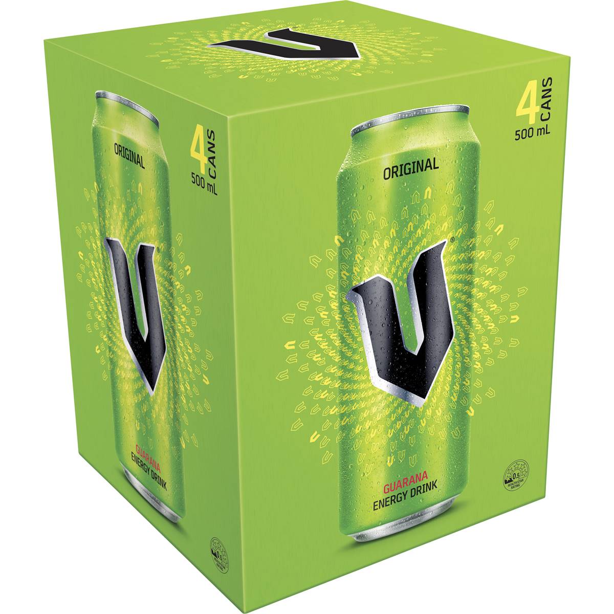 V Energy Drink 500ml x4 Pack