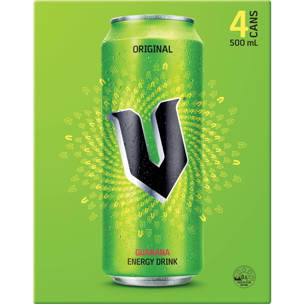 V Energy Drink 500ml x4 Pack
