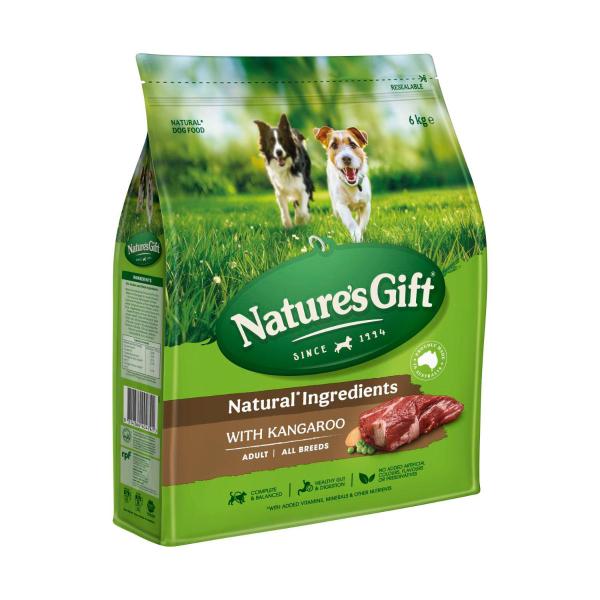 NATURE'S GIFT ADULT ALL BREEDS DRY DOG FOOD WITH KANGAROO 6 KG