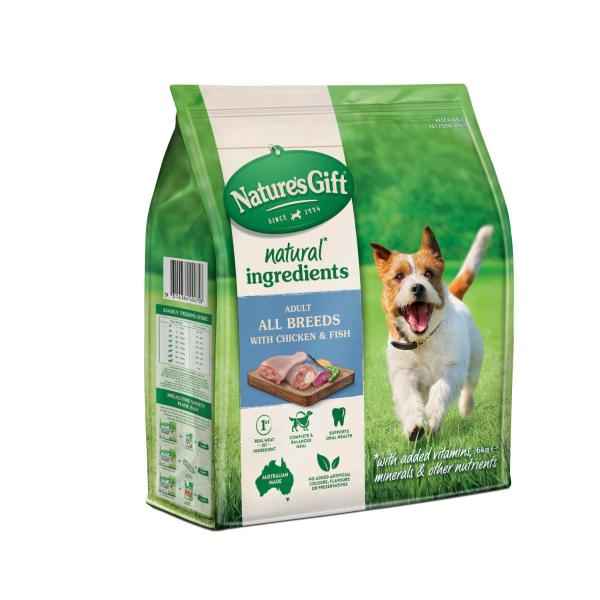 NATURE'S GIFT SUSTAIN JUST NATURAL DRY DOG FOOD CHICKEN & FISH 6 KG