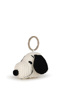Peanuts Snoopy Keychain Head (ECO) Corduroy Cream 4.5cm