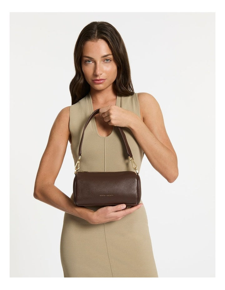 Sunblind Shoulder Bag in Cocoa/Brushed Gold
