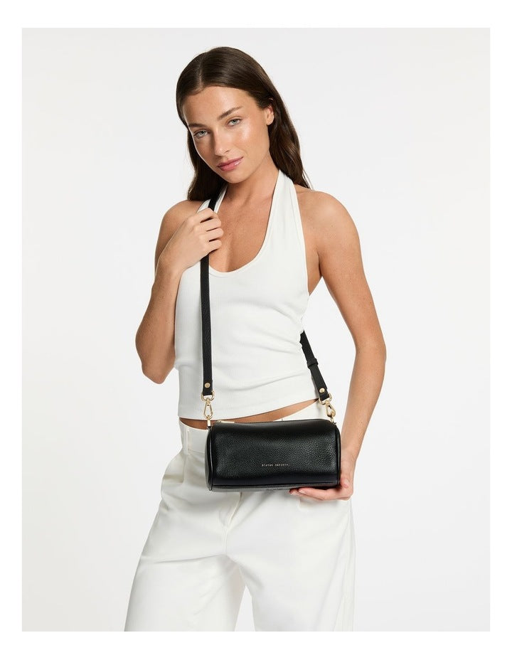 Sunblind Shoulder Bag in Black/Brushed Gold