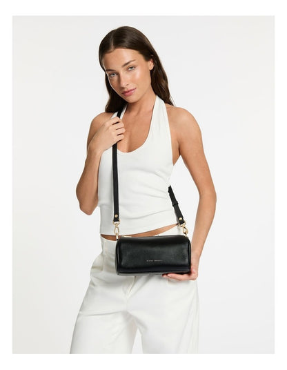 Sunblind Shoulder Bag in Black/Brushed Gold