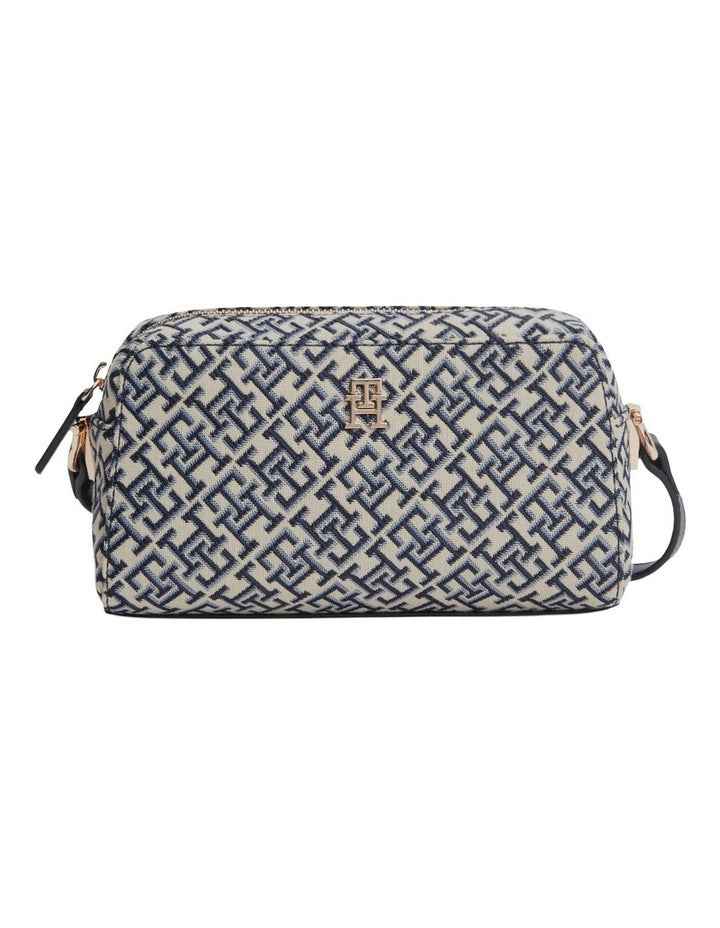 TH Monogram Jacquard Crossbody Camera Bag in Navy Monogram