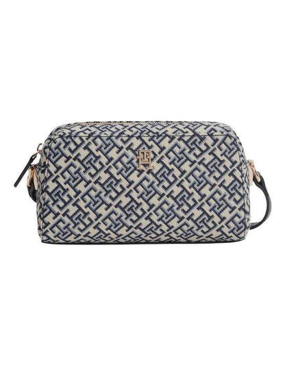 TH Monogram Jacquard Crossbody Camera Bag in Navy Monogram