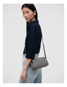 TH Monogram Jacquard Crossbody Camera Bag in Navy Monogram