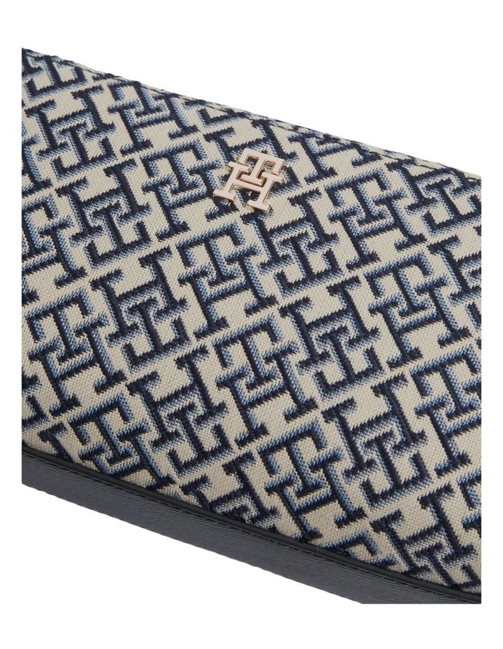 TH Monogram Jacquard Crossbody Camera Bag in Navy Monogram
