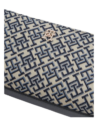 TH Monogram Jacquard Crossbody Camera Bag in Navy Monogram