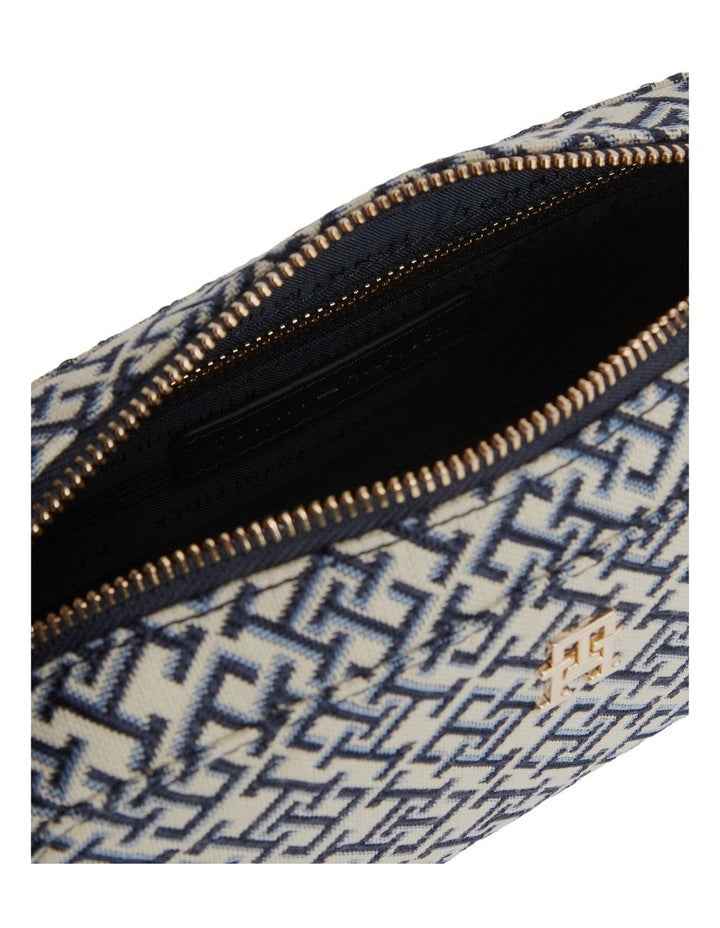 TH Monogram Jacquard Crossbody Camera Bag in Navy Monogram