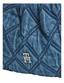 Quilted Denim TH Monogram Crossbody Bag in Denim