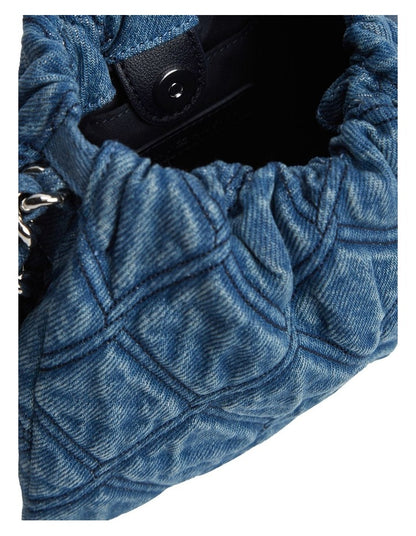 Quilted Denim TH Monogram Crossbody Bag in Denim