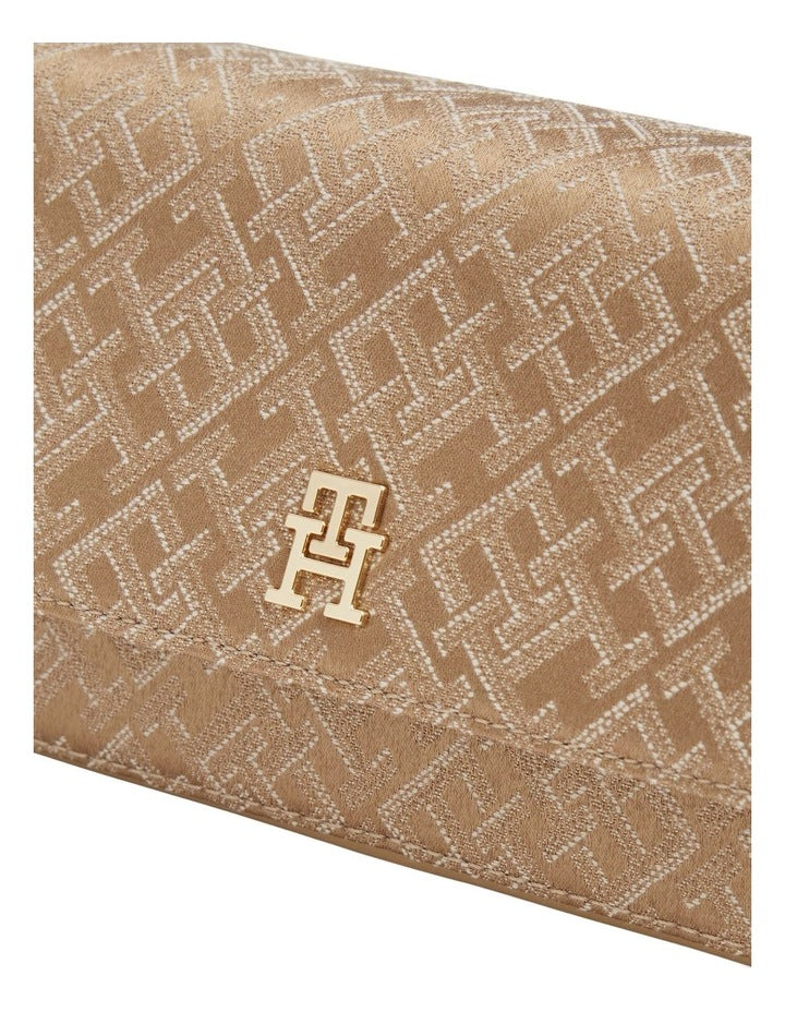 Jacquard Crossbody Bag in Brown