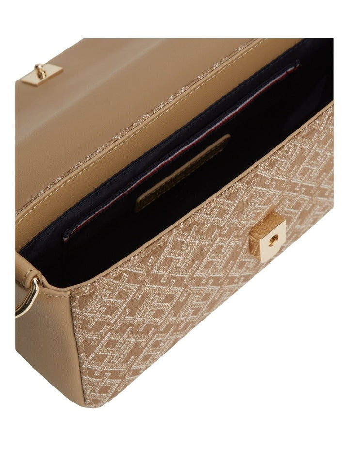 Jacquard Crossbody Bag in Brown