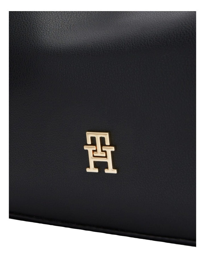 TH Monogram Repeat Logo Satchel in Black