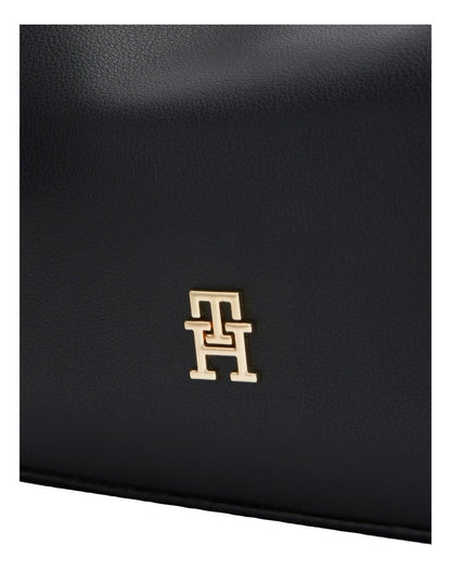 TH Monogram Repeat Logo Satchel in Black