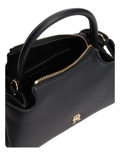 TH Monogram Repeat Logo Satchel in Black