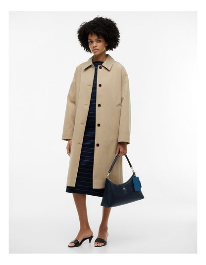 Hilfiger Icon Pebble Grain Shoulder Bag in Navy