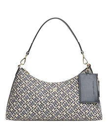Hilfiger Icon Jacquard Shoulder Bag in Navy Monogram