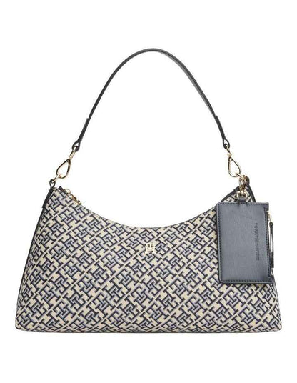 Hilfiger Icon Jacquard Shoulder Bag in Navy Monogram