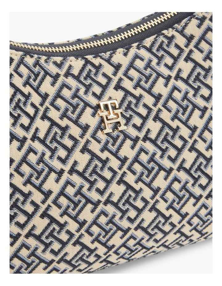 Hilfiger Icon Jacquard Shoulder Bag in Navy Monogram