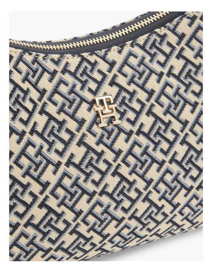 Hilfiger Icon Jacquard Shoulder Bag in Navy Monogram