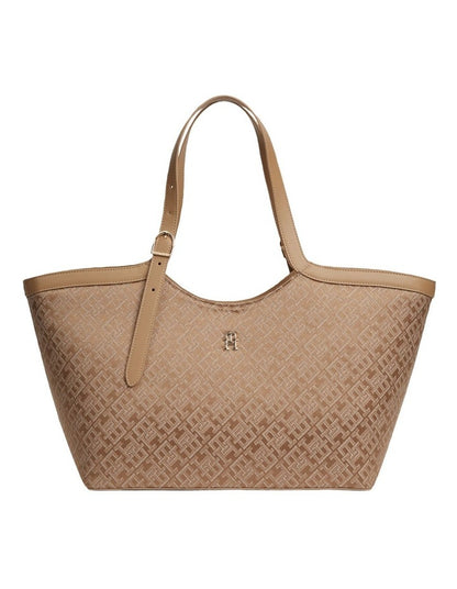 Jacquard Tote Bag in Brown