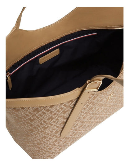 Jacquard Tote Bag in Brown