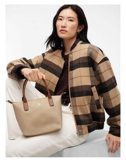 Popette Crossbody Tote Bag in Beige