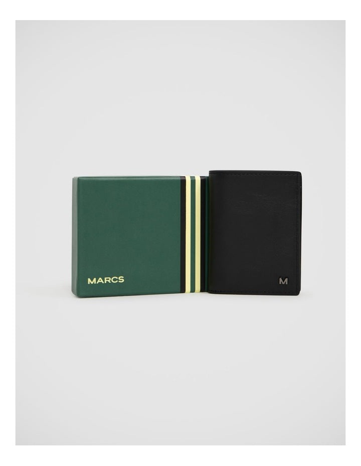 Hayden Leather Bi-Fold Wallet in Black