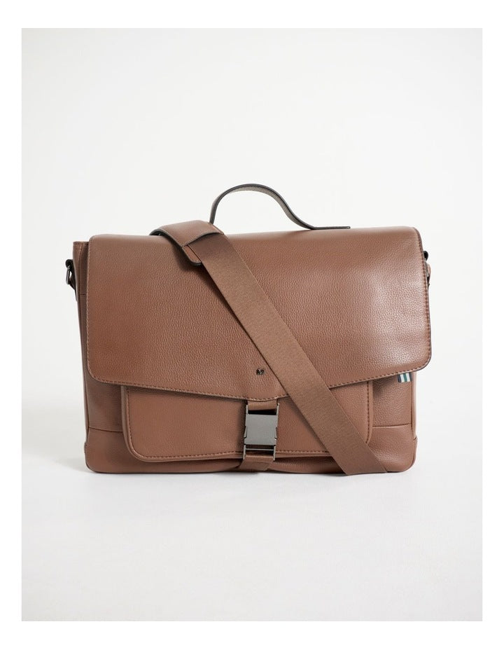Dane Leather Satchel in Tan