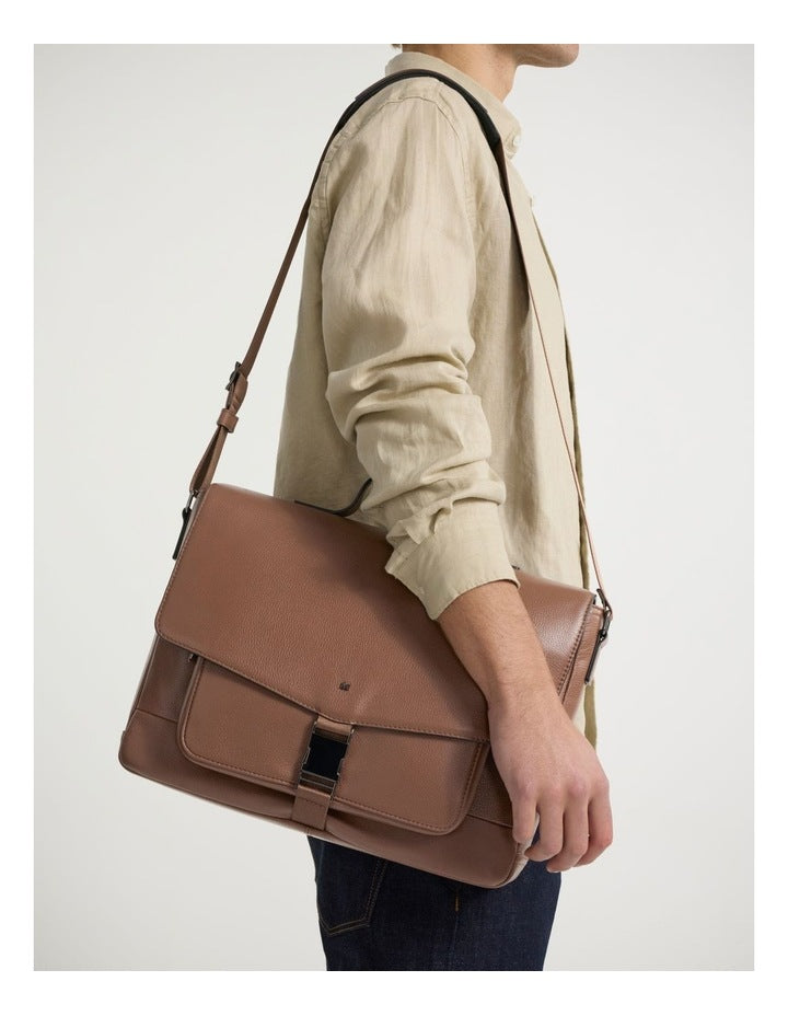 Dane Leather Satchel in Tan
