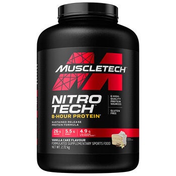Muscletech Nitrotech 8 Hour Protein Vanilla Cake 2.72kg