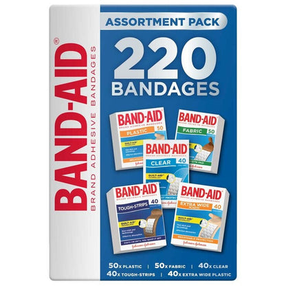 Band-Aid Assortment 220 Pack