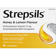 Strepsils Sore Throat Antibacterial Lozenge Honey & Lemon 16 Pack