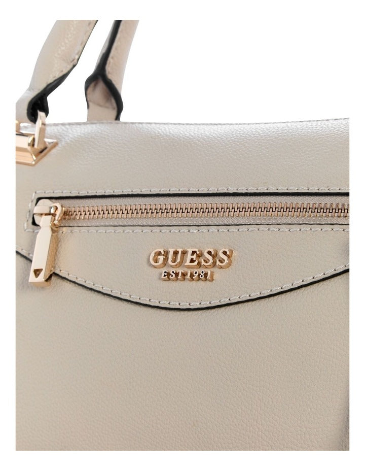 Antonia Small Satchel Bag in Bone