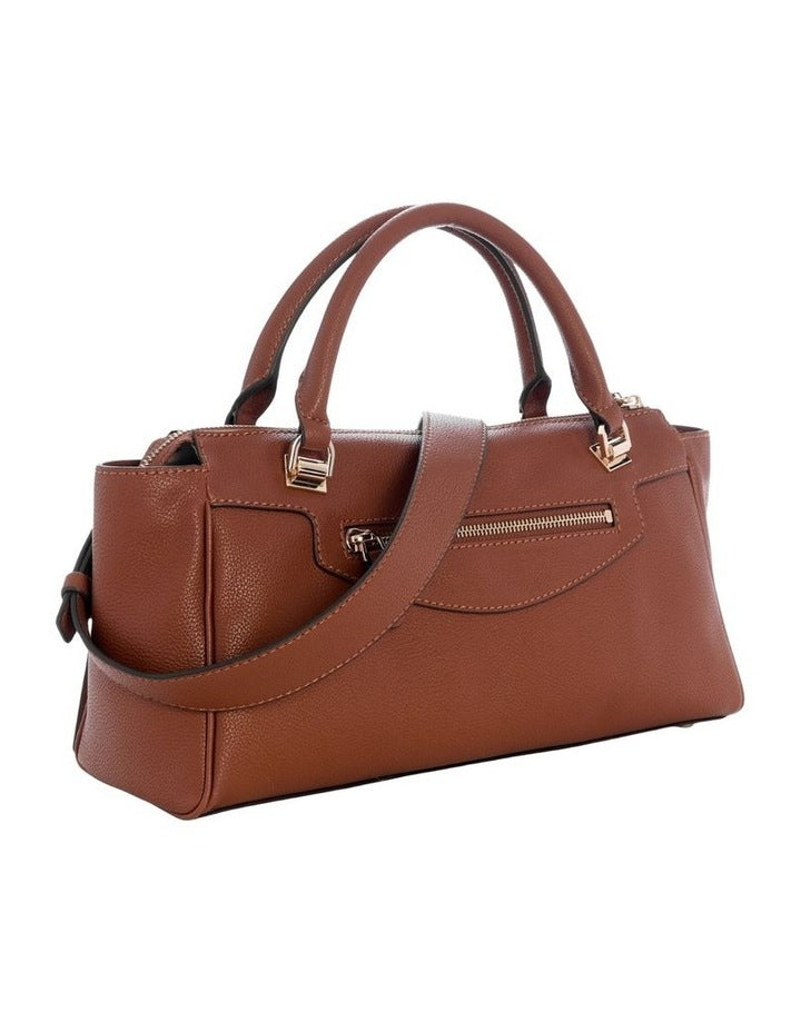 Antonia Small Satchel Bag in Cognac