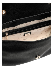 Antonia Convertible Crossbody Flap Bag in Black