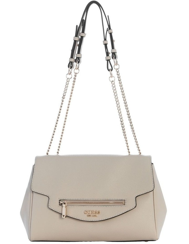 Antonia Convertible Crossbody Flap Bag in Bone