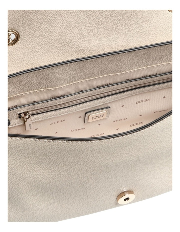Antonia Convertible Crossbody Flap Bag in Bone