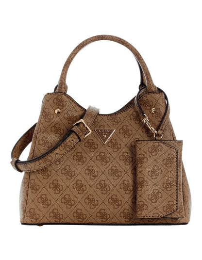 Lorella Logo Small Girlfriend Tote Bag in Latte Logo