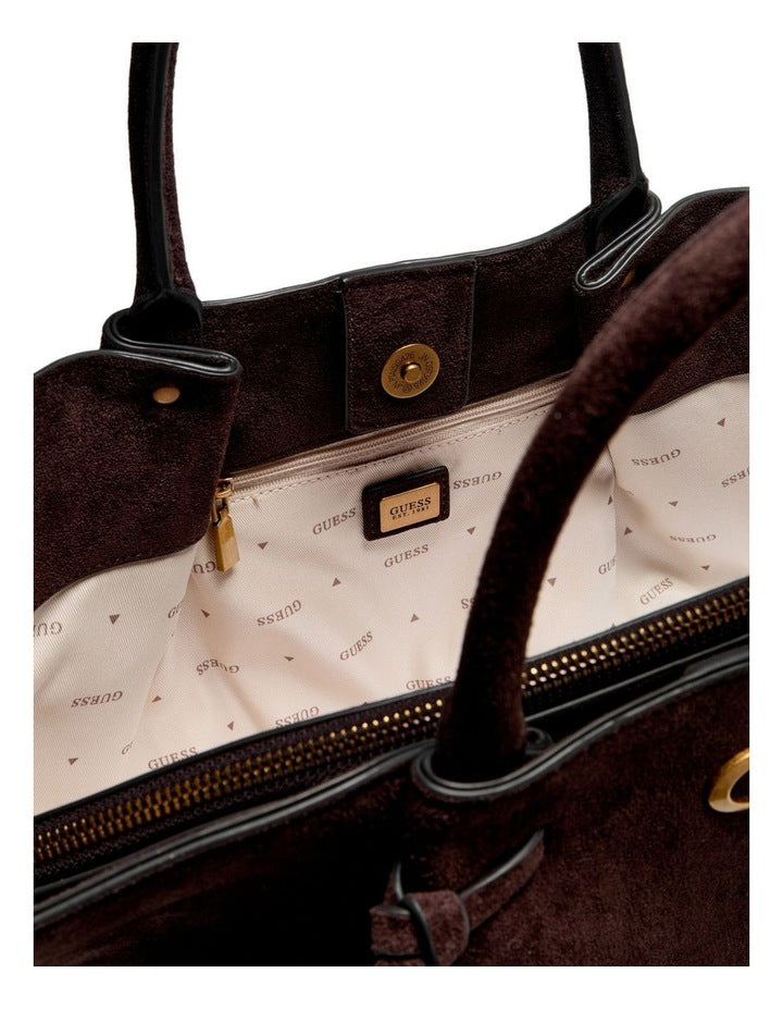 Allegra Girlfriend Satchel Bag in Espresso