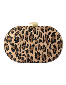 Giselle Clutch Bag in Leopard