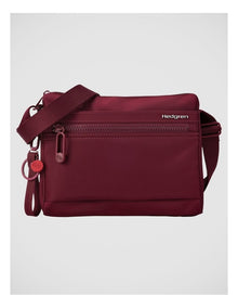 Eye Crossbody Bag in Maroon Banner
