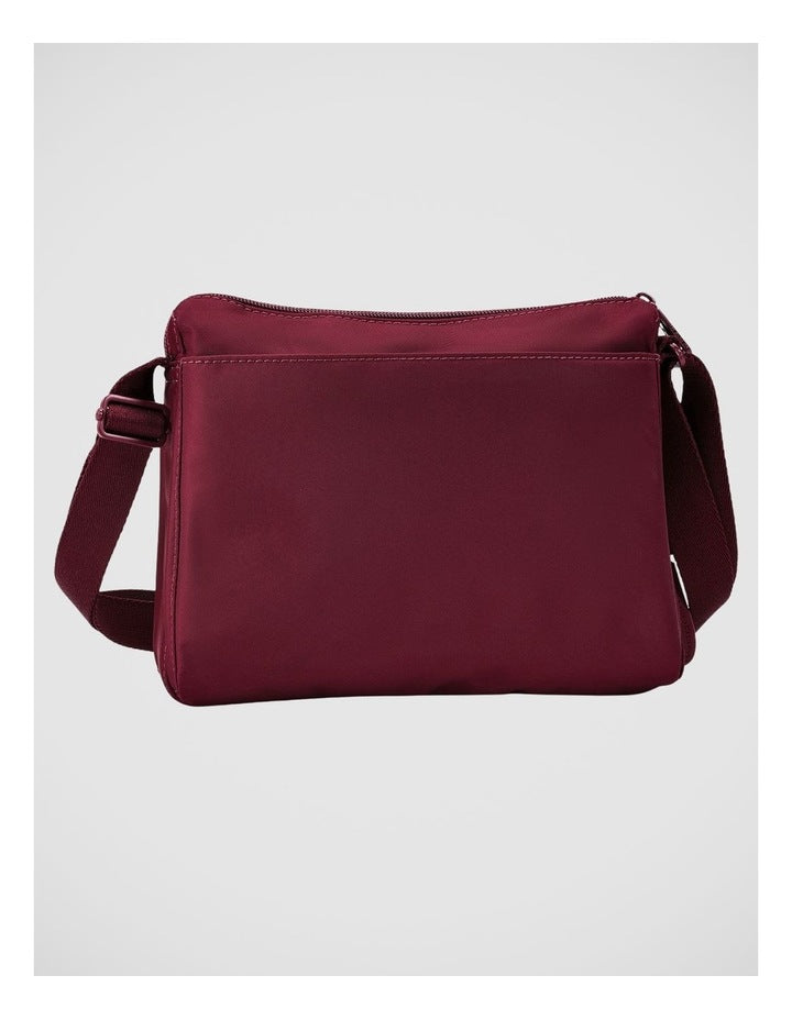 Eye Crossbody Bag in Maroon Banner