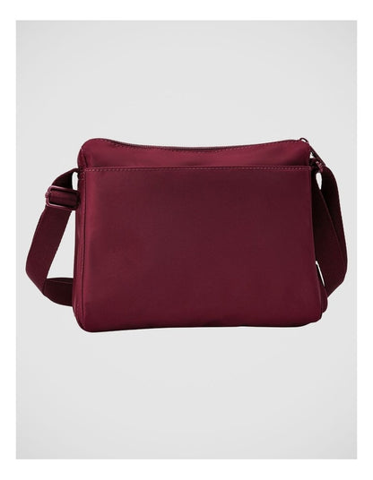 Eye Crossbody Bag in Maroon Banner
