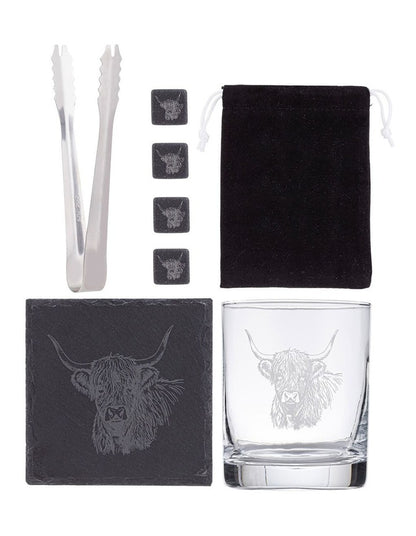 Whisky Business Highland Cow 9pce Set