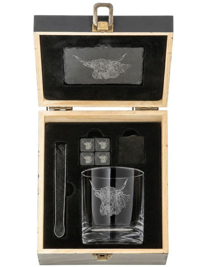 Whisky Business Highland Cow 9pce Set
